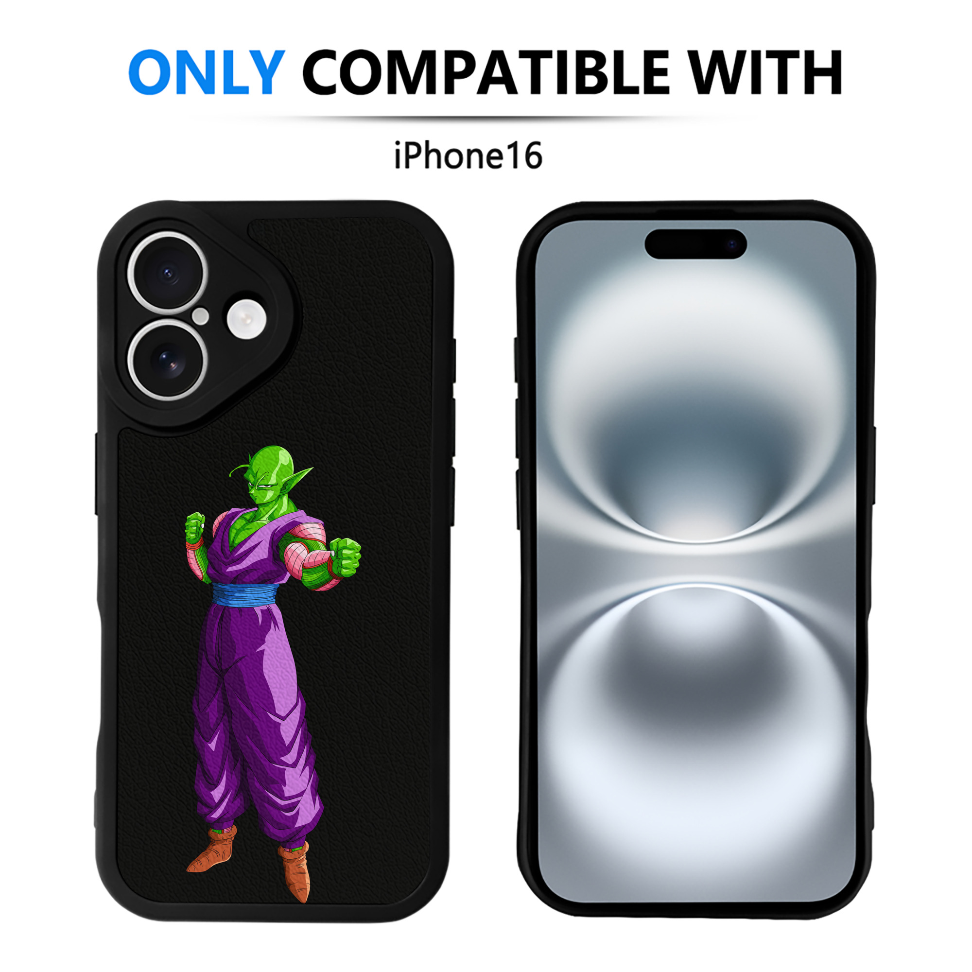 （画像用） ドラゴンボール ピッコロ DRAGON BALL Piccolo 【iPhone 16シリーズ対応】シリコンスマホケース（レザー調） 材質：シリコン